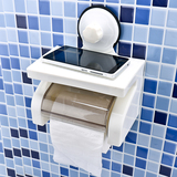 卫生间纸巾盒免打孔卷纸筒厕所纸盒吸盘创意塑料防水卷纸盒架浴室