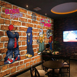 欧式涂鸦墙纸 大型壁画 餐厅主题酒吧KTV个性咖啡厅背景墙纸壁纸