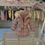 实体店 出口韩国 外贸原单 冬季 女童 童装 带帽 羽绒服 白鸭绒