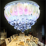 现代圆形水晶灯LED吸顶灯客厅灯房间灯卧室 灯具节能中式欧式灯饰