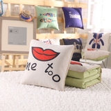 热卖棉麻抱枕被舒适生活靠垫被套双重选择送给家人的温馨礼物