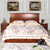现代中式床 柚木 全实木床 卧室家具竹排床 现代简约风格