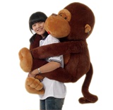 正版毛绒玩具猴子猩猩狒狒公仔大号长臂猿猴猴抱枕布娃娃生日礼物