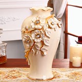 圣路堡欧式奢华陶瓷花瓶摆件客厅花瓶摆件家居饰品瓷器装饰大花瓶