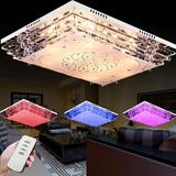 LED客厅灯 长方形水晶灯具大气吸顶灯卧室灯温馨创意简约现代大灯