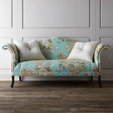 美式法式复古怀旧风格仿古做旧布艺双人沙发麻布新古典后现代沙发