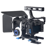 单反相机摄像摄影配件铁头A7S/GH4兔笼跟焦器遮光斗套件 摄像套件
