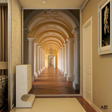 塞拉维中式现代无缝壁画欧式建筑走廊宫殿过道大厅玄关图装饰画