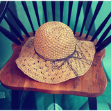 草帽沙滩帽潮帽子女夏天太阳帽防晒帽镂空遮阳帽可折叠凉帽遮阳帽