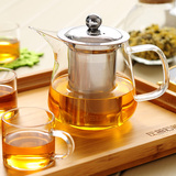 左茗右器 耐热玻璃茶壶绿茶茶壶红茶具过滤泡茶器加厚泡茶壶家用