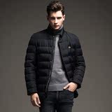 冬季新款青年棉衣男士外套修身型商务休闲棉服加厚立领正品棉袄潮