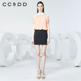CCDD2016夏装新款专柜正品女时尚性感挂脖披肩一步裙通勤OL连衣裙