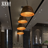 米米村灯饰 东南亚餐厅灯具 泰式竹编吊灯 中式茶楼工程客厅吊灯