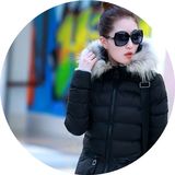时尚运动休闲羽绒服套装女冬2015新款韩版加厚卫衣连帽棉衣两件套