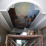 欧式天花板古典宫廷人物天顶壁画客厅卧室吊顶3d立体墙绘定制壁画