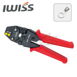 IWISS正品 HS-1MA小型压线钳 裸端子冷压钳 非绝缘压接范围2.5MM