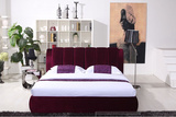 欧式简约现代时尚布艺软包床 卧室小户型实木双人床1.5 1.8米婚床