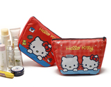 hello kitty红色大容量防水化妆包收纳包中包便携整理小包 B3621