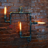 个性创意水管酒吧壁灯loft复古工业风客栈咖啡店餐厅灯爱迪生包邮
