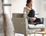 简约现代欧式小户型单人韩式日式布艺沙发酒店围椅咖啡椅网吧卡座