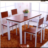 美式实木复古铁艺餐桌/书桌/休闲桌/北欧咖啡桌/茶餐厅桌椅整装