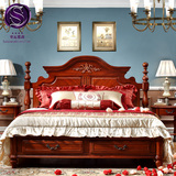 塞瓦那莉品牌纯实木 欧式实木床双人1.8米床美式别墅定制婚床M1