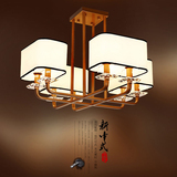 新中式吊灯客厅灯现代铁艺新中式餐厅灯饰复古茶楼酒店水晶吊灯具