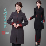 新款中国风民族女装秋冬季女士进口羊毛唐装风衣传统文化中式汉服