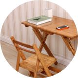 楠竹学习桌可升降可折叠实木儿童写字台学生书桌子家用课桌椅套装