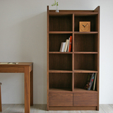 日式全实木储物柜 北欧宜家白橡木可定制单个书柜 书架 组合柜