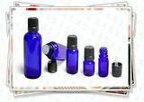 5-100ml宝蓝色+大头盖精油瓶 玻璃瓶 分装瓶 调配瓶 满就包邮