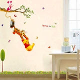 维尼熊儿童墙贴包邮幼儿园布置教室宝宝婴儿房双面玻璃装饰贴画纸