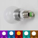 特价促销 LED变色灯泡 3W全套节能灯遥控七彩RGB光源E27E14螺纹口