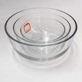 【正品】玻璃碗泡面碗汤碗沙拉碗透明米饭碗圆形平光大中小碗包邮