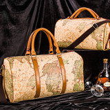 手提旅行包女大容量短途旅游旅行袋韩版复古男单肩斜挎地图行李包