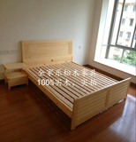 进口松木家具/实木单双人床/儿童简单床/原木架子成人床/木质婚床