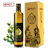 长白工坊孕妈款有机亚麻籽油500ml 初榨冷榨纯胡麻油食用油东北