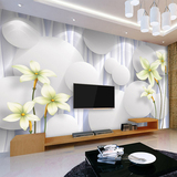 现代简约餐厅大型壁画温馨花卉 电视背景墙壁纸客厅无缝墙纸卧室