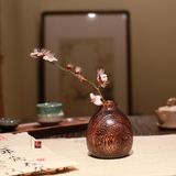日式实木花插木质摆件台面套装装配礼盒酒壶形壁挂式中式园林花瓶