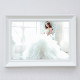 框挂墙画框16寸24寸30寸36寸实木婚纱照相框创意油画框欧式白色相