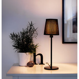 0.2温馨宜家IKEA艾卡斯灯罩床边灯床头灯装饰用台灯灯罩布艺灰白