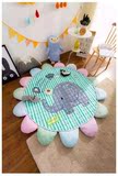 韩国太阳花卡通地毯全棉绗缝地垫 宝宝爬行垫韩国儿童防滑爬行垫