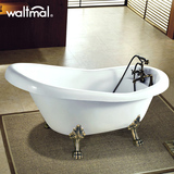 沃特玛 欧式浴缸独立式贵妃浴缸 亚克力贵妃缸带青古铜龙头1.68米