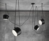 现代餐厅客厅多头小鼓吊灯创意个性可旋转服装店艺术铝材半圆吊灯