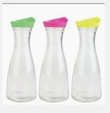 巴西奶瓶酸奶瓶玻璃水杯水瓶饮料瓶果汁杯豆浆泡茶瓶冷水壶带盖1L