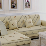 四季全棉沙发垫 布艺简约纯棉沙发套客厅红木组合沙发巾全盖坐垫