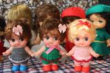 古董娃娃 日本昭和 胶皮娃娃 赛璐璐娃娃 小太阳三姐妹 日本制