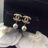 法国正品代购香奈儿Chanel 双C耳环螺旋纹纽水钻珍珠耳钉现货包邮