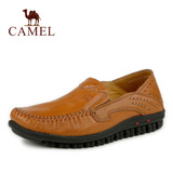 骆驼春秋季女单鞋 正品新款平底舒适真皮套脚平跟女鞋子A1307040