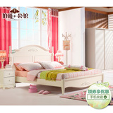 家具小户型韩式田园床双人床实木床1.8m橡木床高箱床1.5米储物床